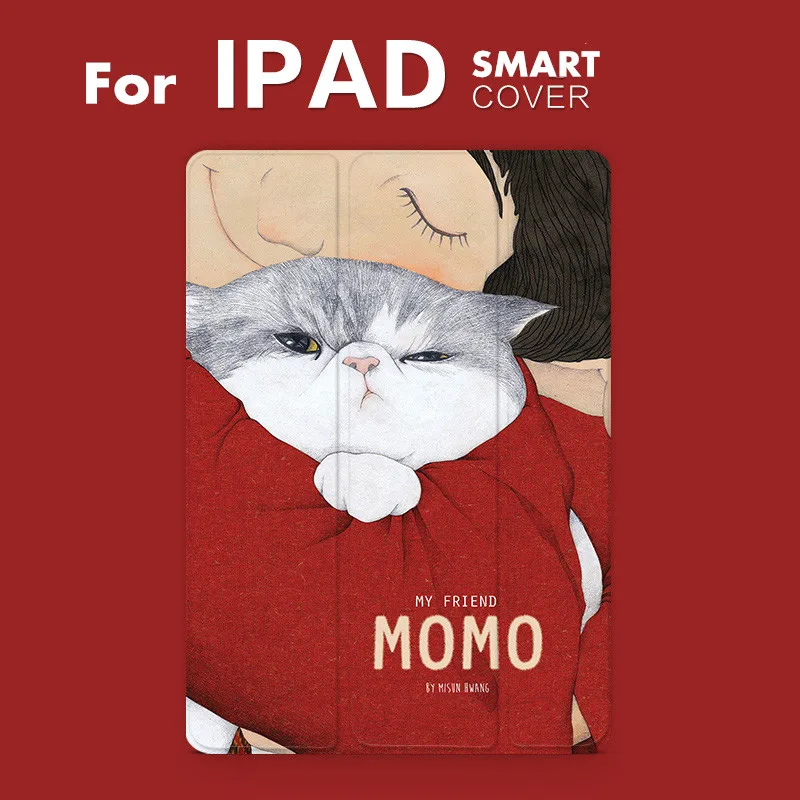 Cute Cat Flip Cover For iPad Pro 9.7 air 10.5 11 12.9 10.2 2020 Mini 2 3 4 5 2018 2019 Tablet Case cover for 6th 2017 | Компьютеры и