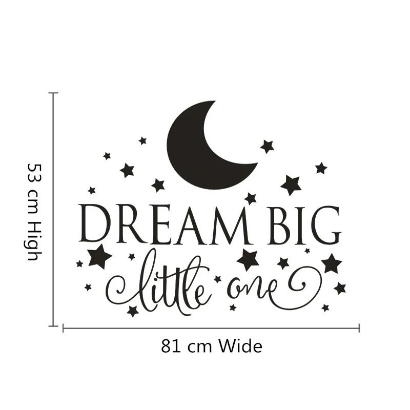 Dream Big Little OneQuote Наклейка на стену для детской комнаты стикер спальни