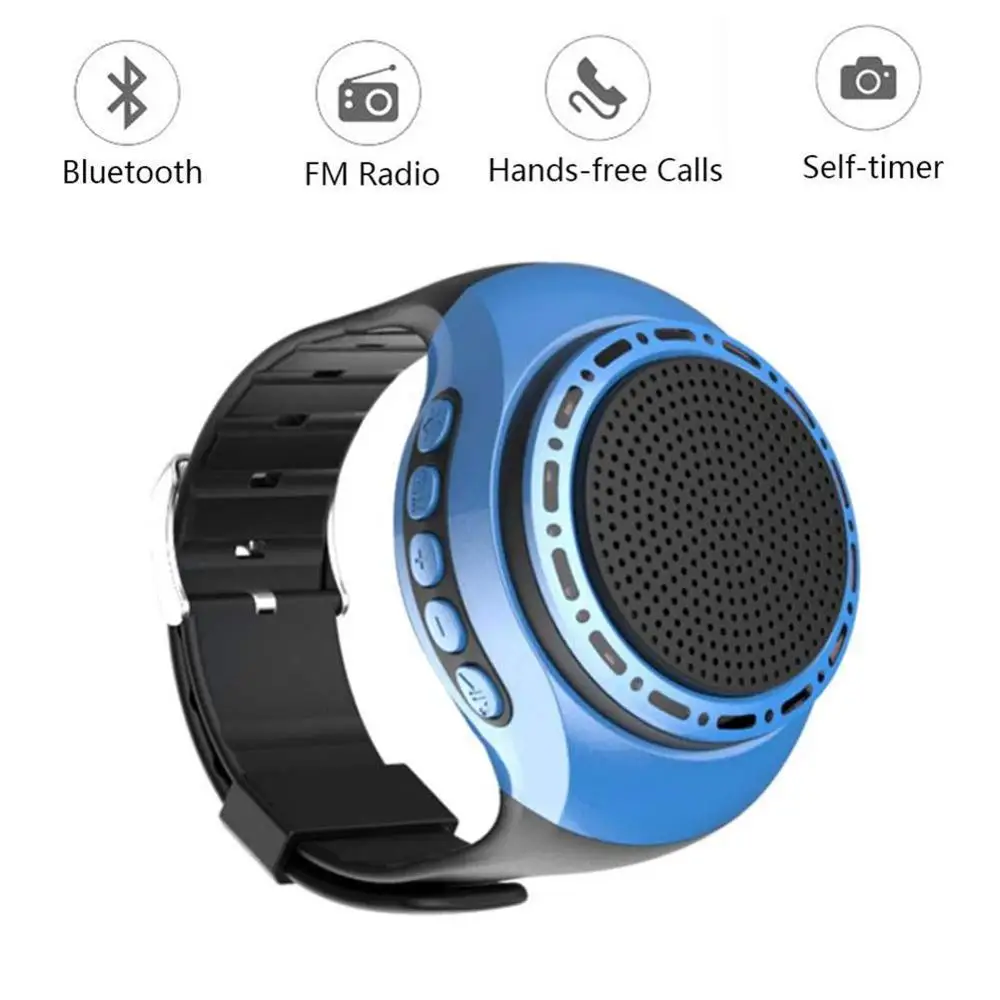 B20-watch-blue Bluetooth динамик часы портативные носимые Мини Спортивные Беспроводные Bluetooth стерео сабвуфер Смарт Компактный портативный мини динамик - Цвет: B20-watch-blue