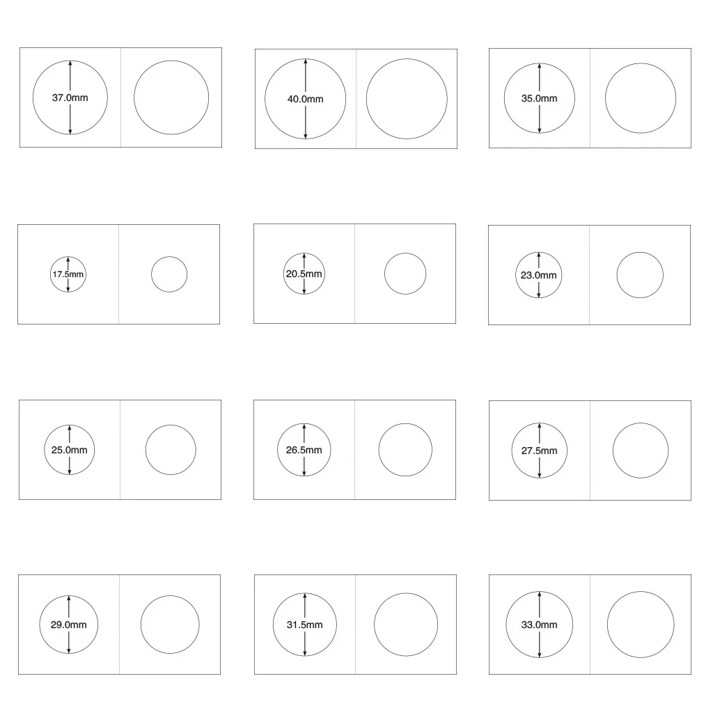 Держатель для хранения монет из картона 100x2x2 защитный чехол переворачивающийся