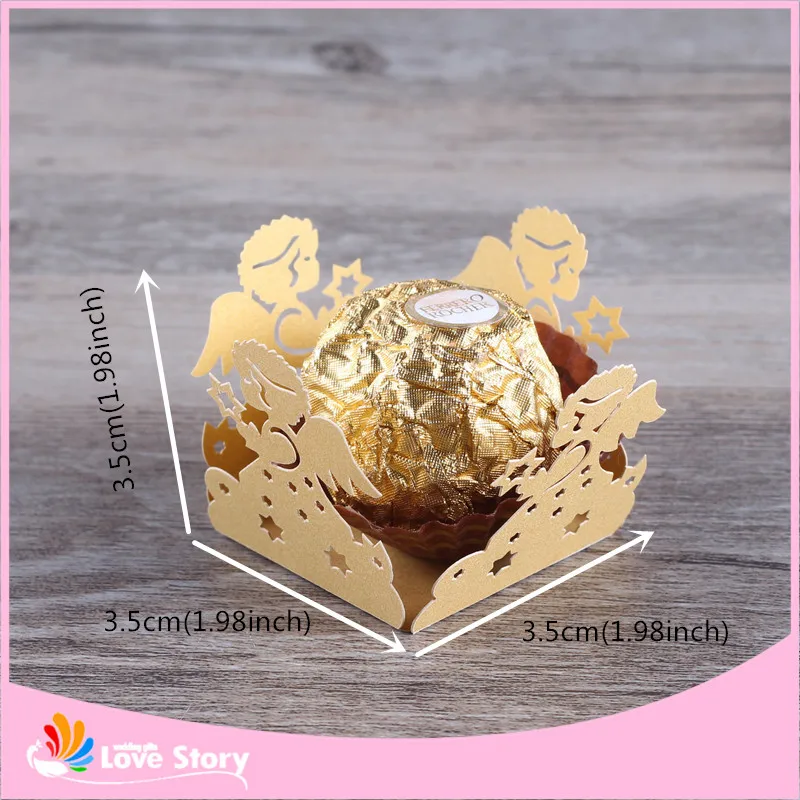 50 шт. милый ангел узор искусство фольга для шоколада бар обертки ребенок душ