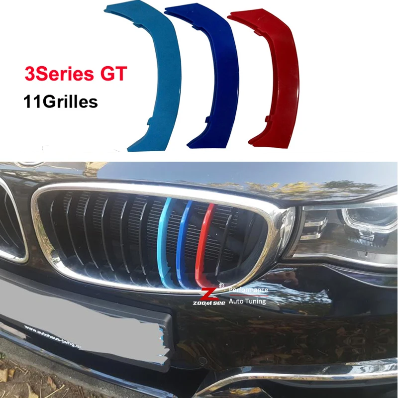 3D M Передняя решетка радиатора для автоспорта полоски гриля наклейки BMW 3 серии GT