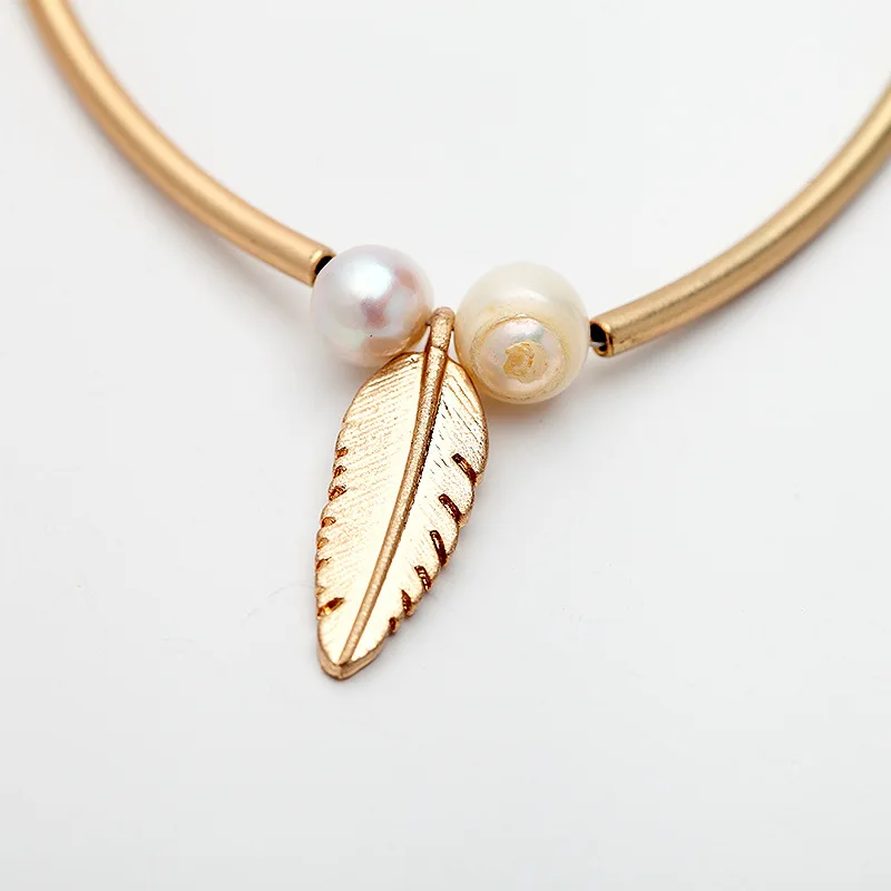 Gereit Collier Femme Романтический милое многослойное простая имитация жемчуг Золотые