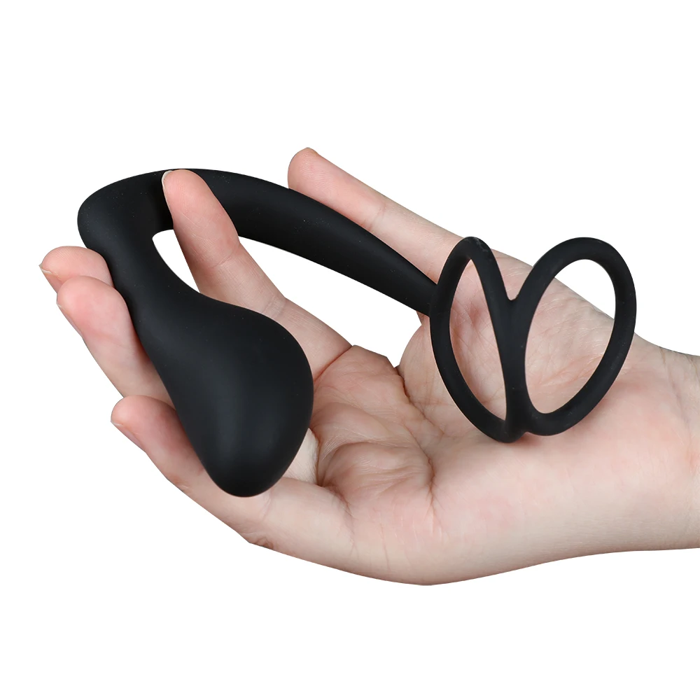 Силиконовая Анальная пробка Вибраторы мужской массажер простаты двойной пенис