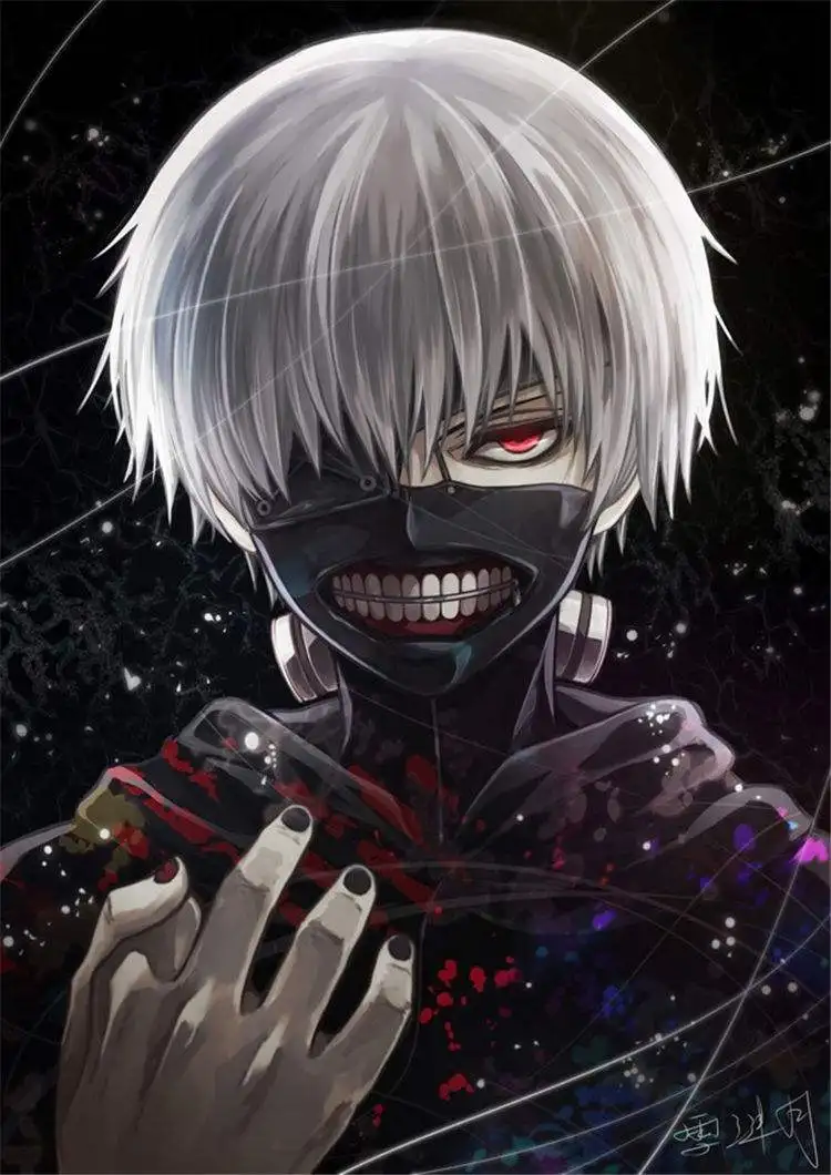 Аниме Высокое качество Токийский Гуль 2 Kaneki Кен маска Регулируемая Молния резиновые маски реквизит Необычные Блиндер мяч аксессуары для косплея