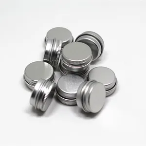 10 шт., многоразовые алюминиевые Пустые контейнеры для косметики, серебристая банка с винтом, портативная дорожная жестяная упаковочная коробка, крем для макияжа, бальзам для губ