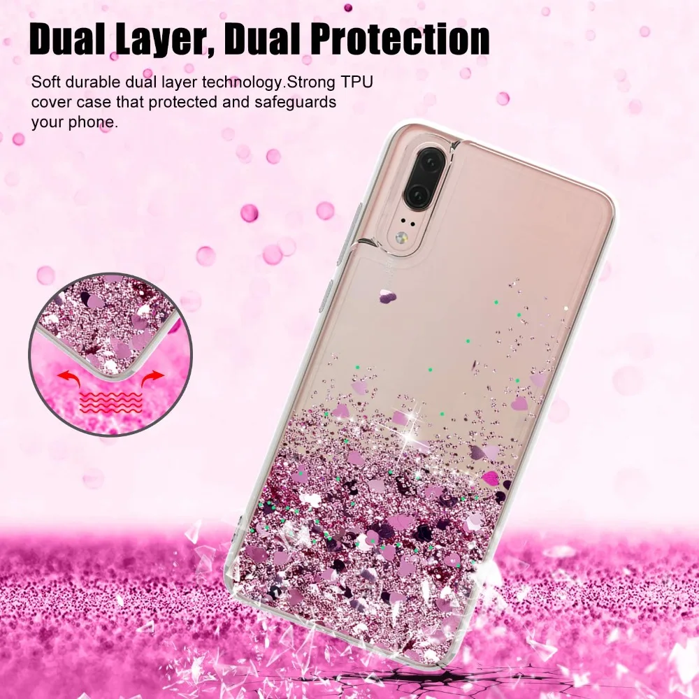 Чехол P20 с жидким блеском для Huawei Coque Pro Dynamic Quicksand Star мягкий чехол из ТПУ P20Pro Funda |