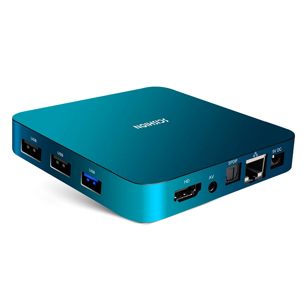 SCISHION AI One Android 8 1 Smart tv Box 2 Гб 16 WiFi телеприставка Bluetooth 4 0 Rockchip 3328 медиаплеер с