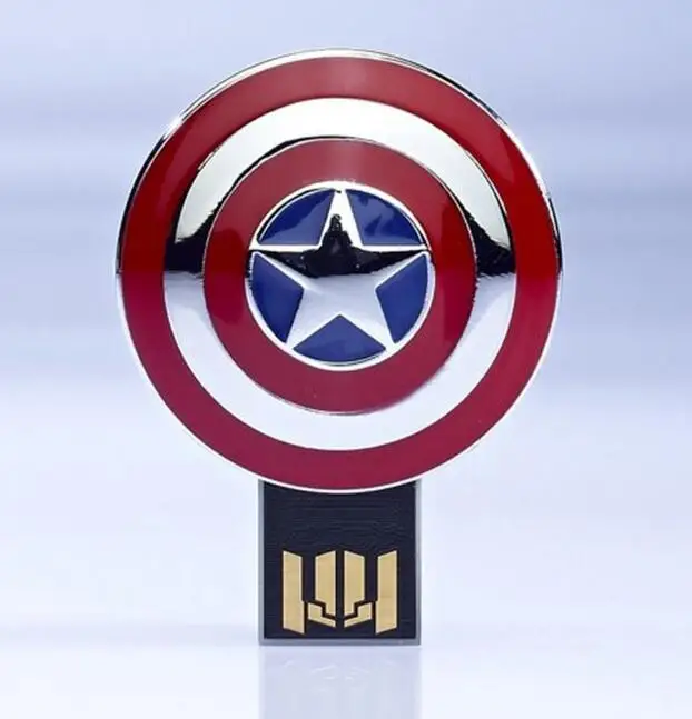 2016 новое поступление usb флеш-накопители captain america shield реальная емкость 64 ГБ 32 16 8 4 |