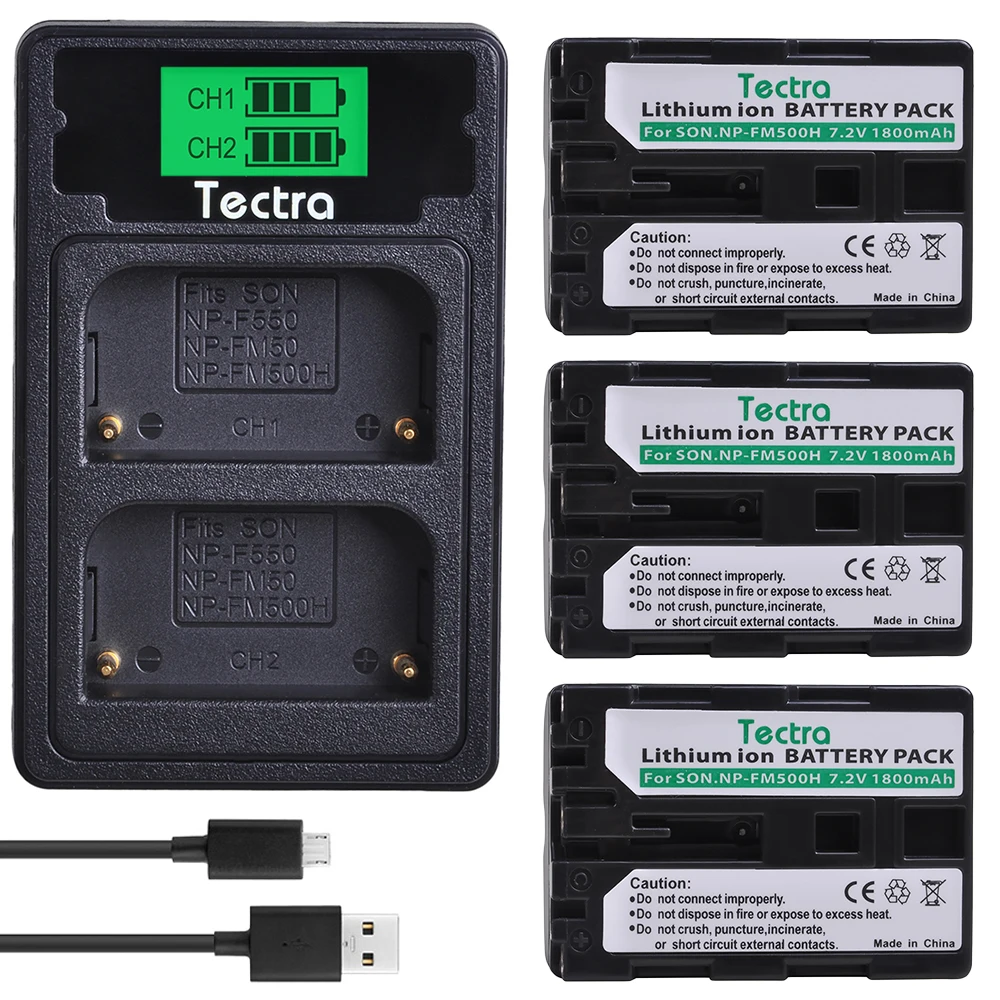 1800 мАч 3 шт. NP-FM500H NPFM500H батарея + ЖК-зарядное устройство типа C для Sony Alpha A58 DSLR-A350A300/A350/A450/A500/A550/A850 SLT-A57