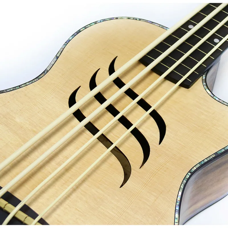 Электрическая цельная ель безрезная укулеле бас 30 дюймов Ubass гитара 4 струны мини