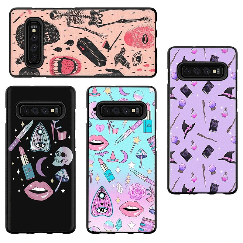 Мягкий силиконовый чехол Girly Pastel Witch Goth для телефона Samsung GaLaxy S6 S7 Edge S8 S9 S10 Plus S10e M10 M20