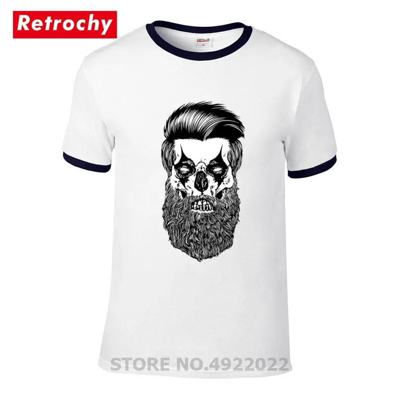 Футболка с изображением бороды клоуна черепа повседневные подарки на день
