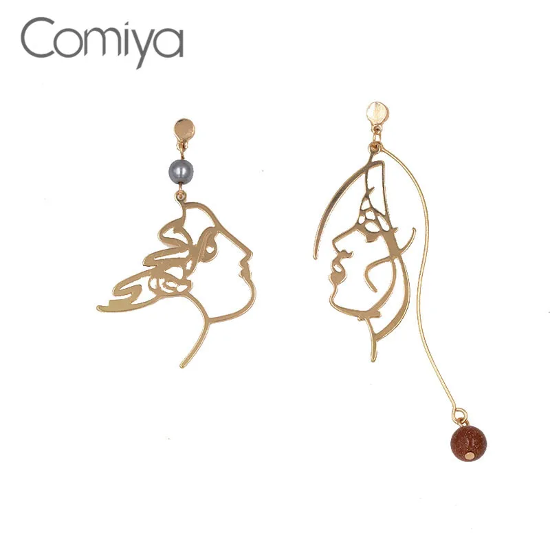 Comiya романтические серьги цинковый сплав золотой цвет рисунок узор Интернет