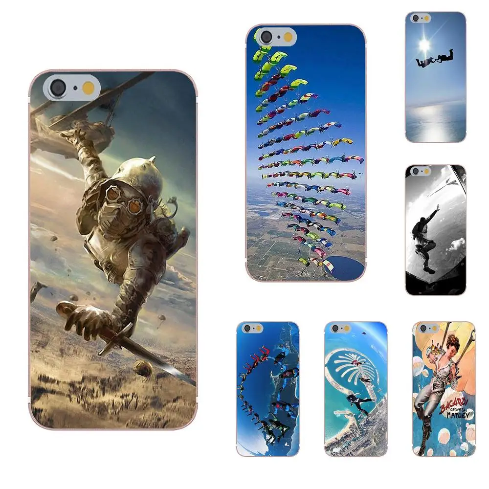Oedmeb парашютом Skydivers парашютного спорта для Galaxy A3 A5 A7 J1 J3 J5 J7 2016 2017 S5 S6 S7 S8 S9 edge Plus