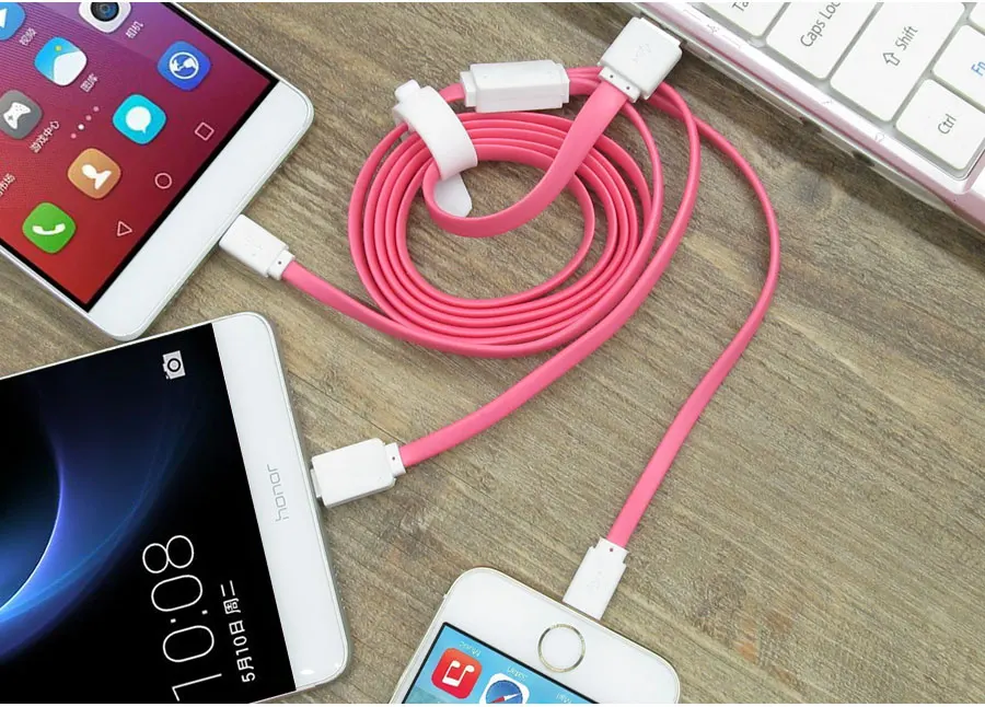 3 в 1 СВЕТОДИОДНЫЙ модуль панели управления Usb Тип C кабель для передачи данных для iPhone 6s 6 5S 5 samsung huawei P9 One Plus 3 2 1 кабель для зарядки и передачи данных