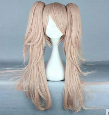 Wig Danganronpa cosplay Dangan Ronpa Junko Enoshima embolicininushio Kimuchi символ знак триггер счастливый хаос Косплей Костюм - Цвет: Wig