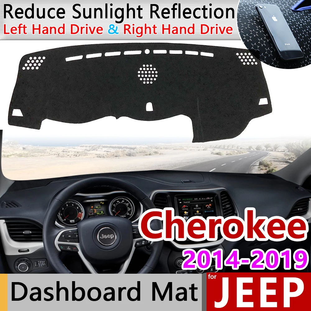 Для Jeep Cherokee KL 2014 2015 2016 2017 2018 2019 анти скольжения мат коврик на приборную панель Зонт
