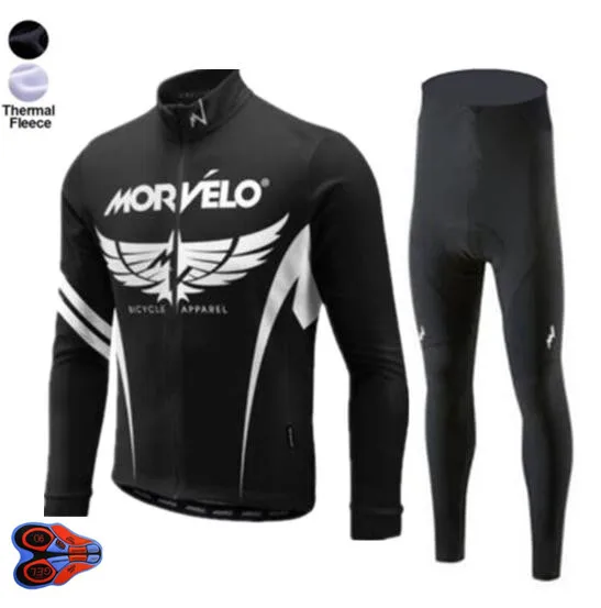 Morvelo, Зимняя Теплая Флисовая велосипедная майка с длинным рукавом, 9D гелевая подкладка, без комбинезона, ropa ciclismo, одежда, Майо, комплекты для велоспорта - Цвет: 7