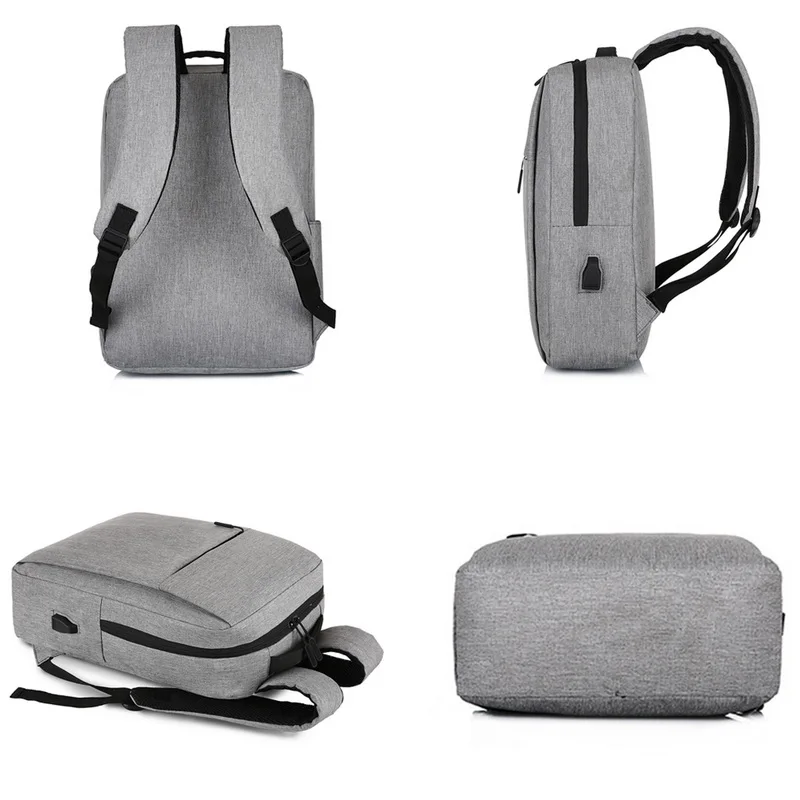 Anti-Theft Waterproof Laptop Backpack Personality Solid Color Usb Charging Bag | Компьютеры и офис