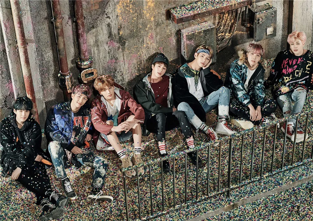 Фиолетовый Kpop плакаты высокой четкости настенные принты яркие цвета украшения дома глянцевая бумага - Цвет: Фиолетовый