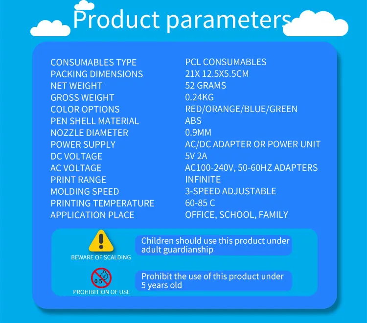 Anet VP05 низкотемпературная безопасная DIY 3D ручка с PCL нитью DIY ручка для рисования для детей подарок