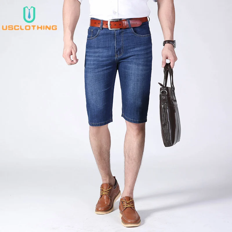 Шорты мужские джинсовые прямые Модные Повседневные Классические деловой стиль
