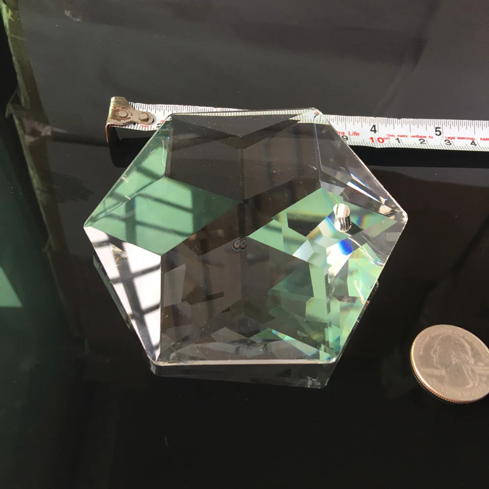 100 мм Стеклянная хрустальная люстра подвеска для изготовления арт шестиконечная