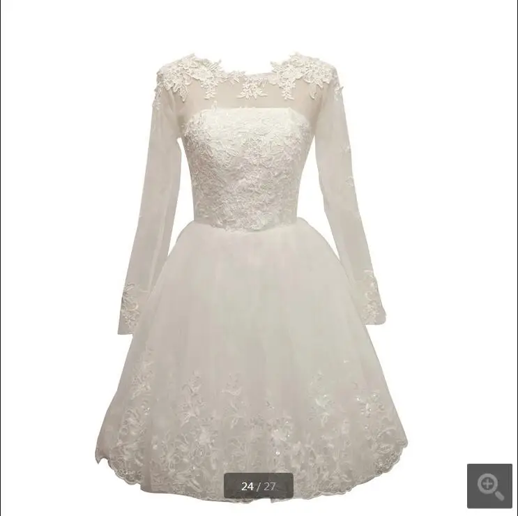 Женское коктейльное платье Robe De Soiree белое с короткими рукавами и кружевной