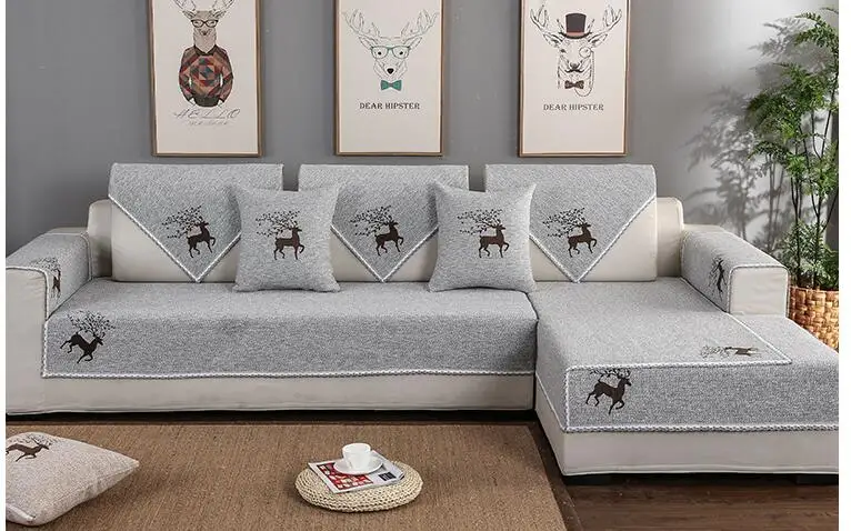 Простой наволочка с принтом оленя квадратная для дивана Декор|Наволочки| |