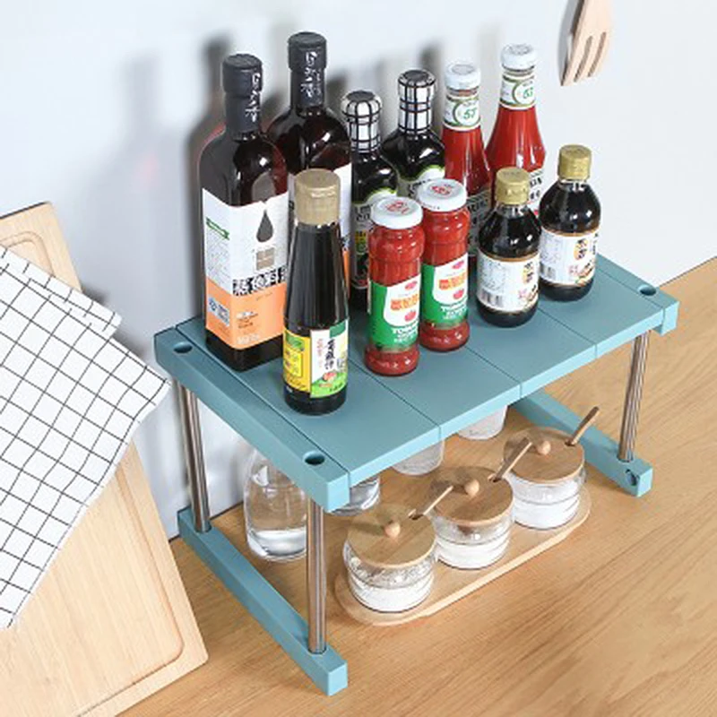 Multi-functional Kitchen Bathroom Storage Organizer Shelf Floor Standing Single Rack Holder Cabinet Counter Space Saving Shelves | Дом и сад