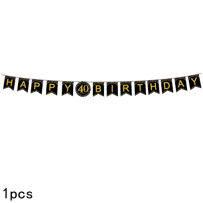 1pcs banner Набор 21 30 40 50 60th от NOHOO День рождения украшения для взрослых 21 30 40 50 60 лет вечерние поставки - Цвет: 1pcs banner