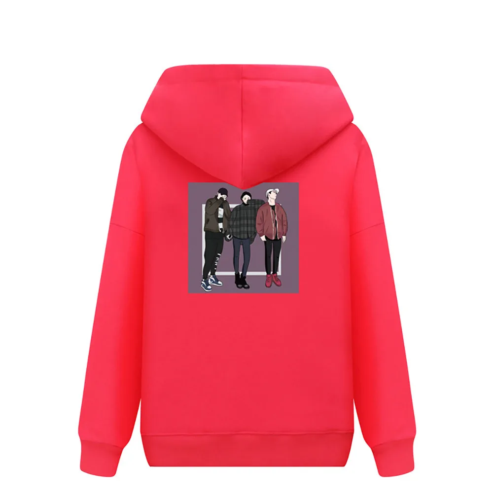 Женский свитер с капюшоном свободный принтом Круглый ворот для фитнеса бега