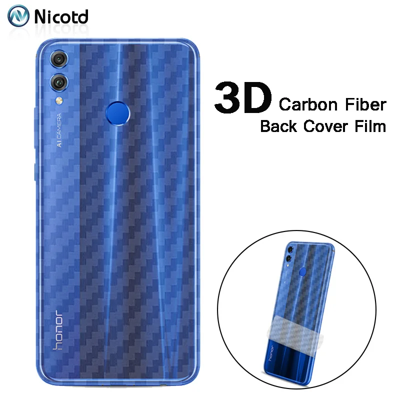 Мягкая задняя крышка пленка для Huawei Honor 8X MAX 8C Y9 2019 Mate 20Lite 3D углеродная Защитная P10