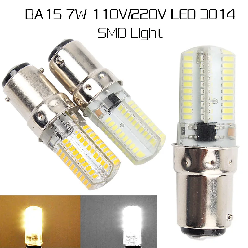 

BA15 B15 7W 3014 80 SMD LED Crystal Lamps Energy Saving Corn Light Bulbs Light 220V/110V warm white/white Dimmable 2pcs/lot