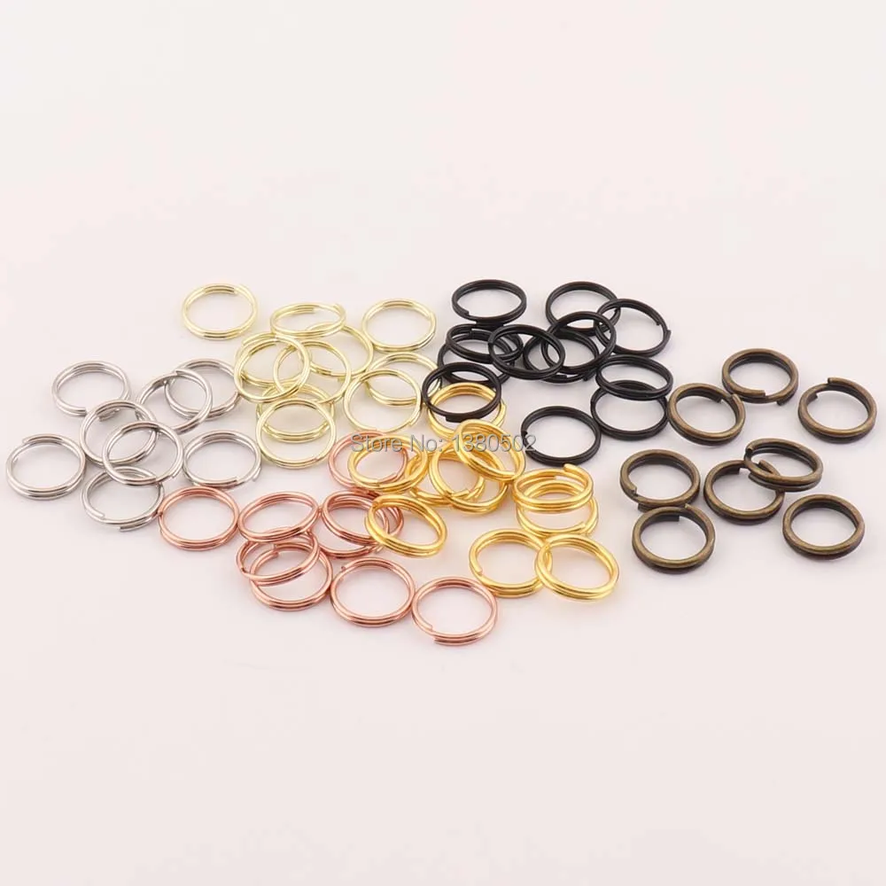 

200PCS/lot multicolor Metal 10mm Small Jump Ring buckles key ring key chain for garment belt bag hardware accessories