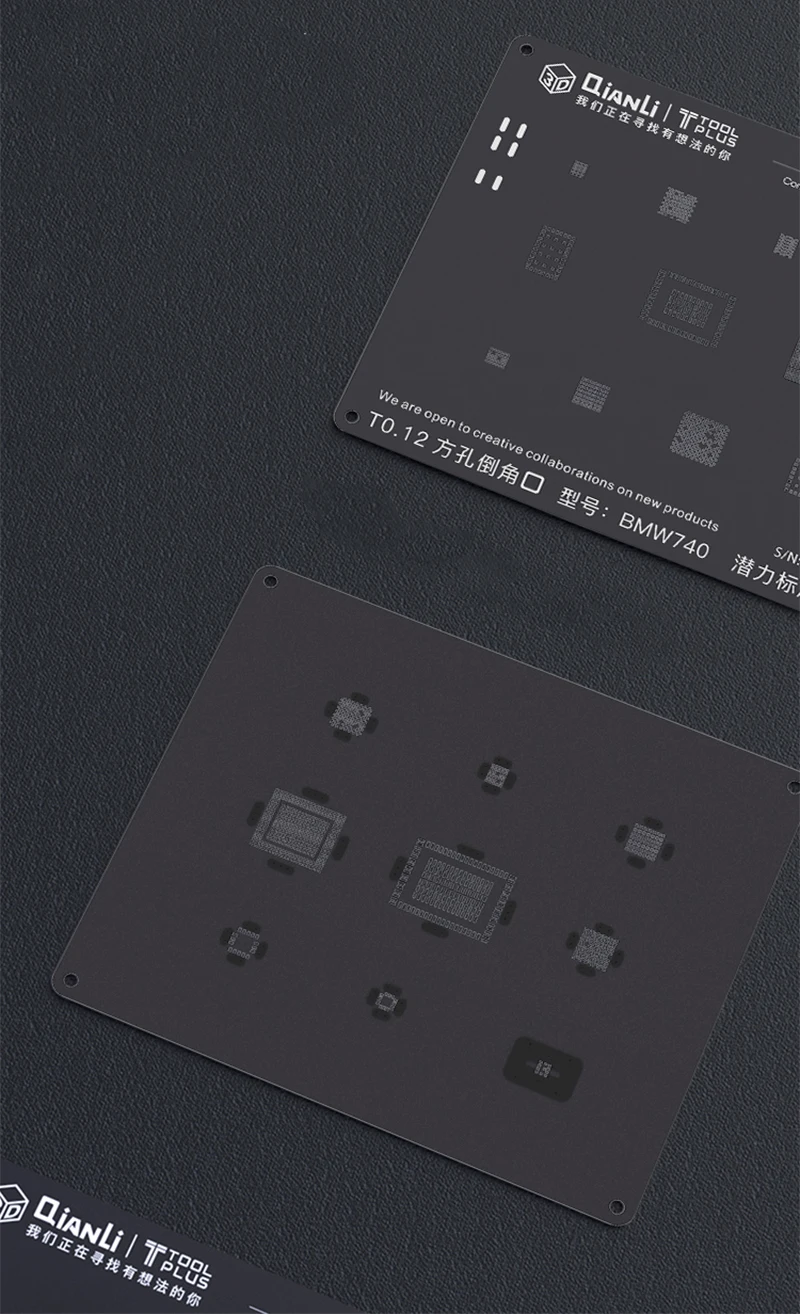 3D Черный Стальной BGA трафарет для iPhone 8 P/8/7 P/7/6SP/6 S/6 P/6/5S/5 коммуникационный модуль, Оловянная посадочная пластина