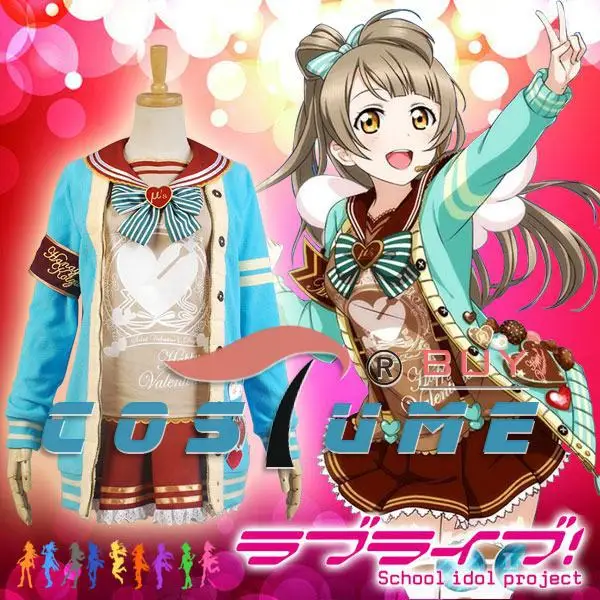 LoveLive! Карнавальный костюм Котори минами на День святого Валентина для взрослых