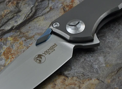 Kevin John VENOM 4 крыла M390 однотонные титановый плавник складной нож Керамический