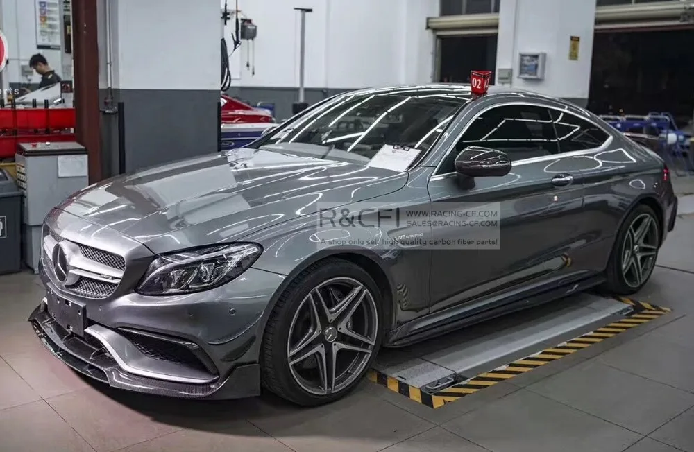 W205 C63 AMG coupe посылка bodykit Bs Style Lip & PM Diffuser // Carbon Fiber для Benz 10 шт./компл. | Автомобили и