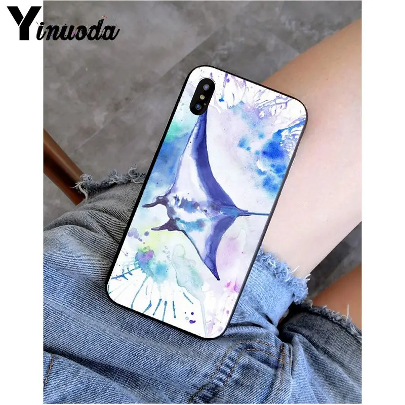 Yinuoda животных Манта DIY чехол для телефона Apple iPhone 8 7 6 6S Plus X XS Макс 5 5S SE XR крышка |
