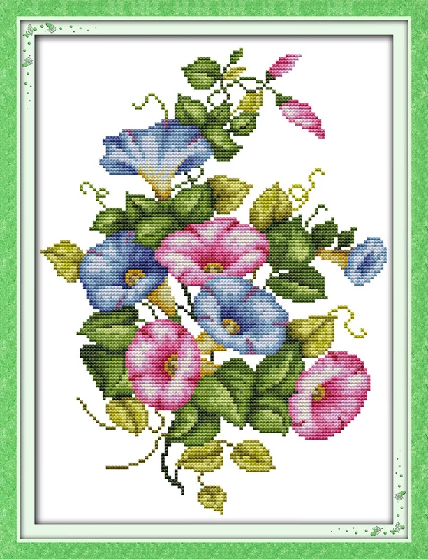 Картина из цветов Morning Glory для домашнего декора вышивка крестиком dmc 14CT 11CT наборы