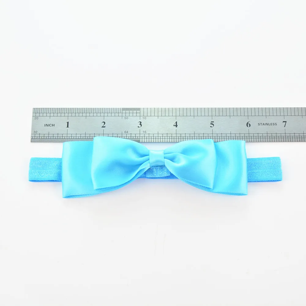 Оптовая продажа 100 шт./лот эластичная повязка на голову с атласным шелковым