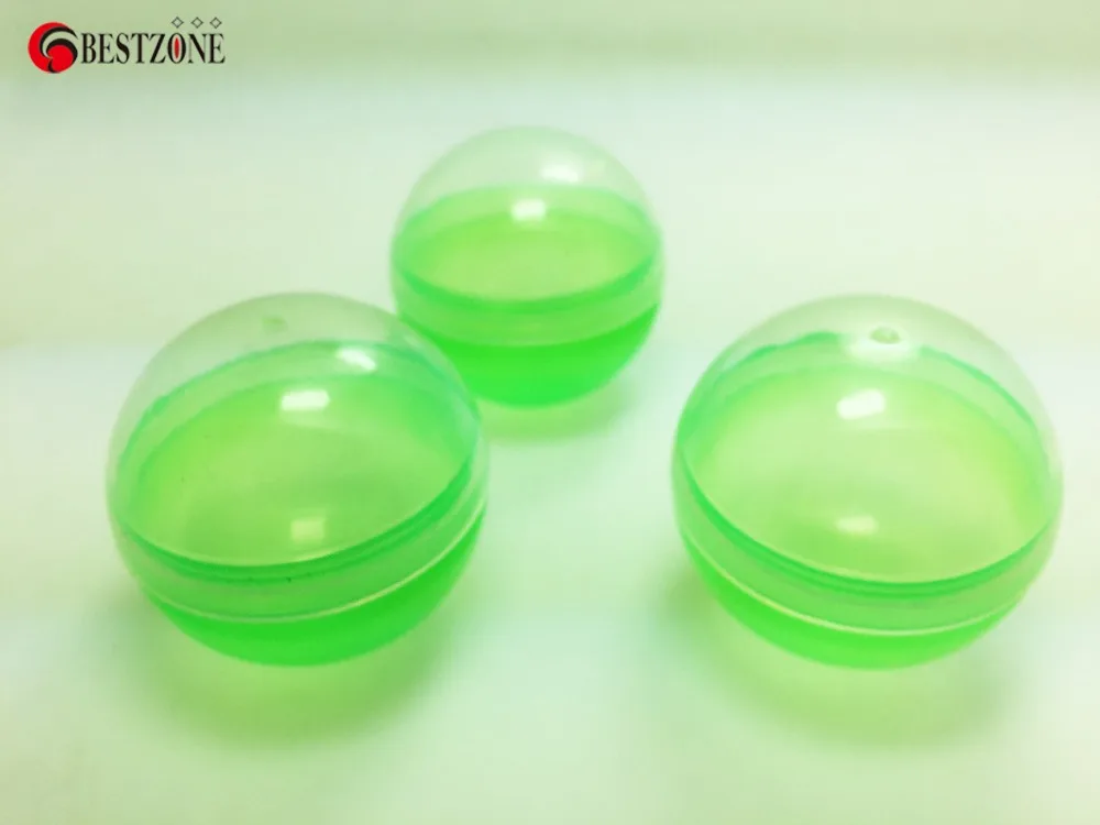 

45mm Green Transparent Colored Plastic Capsule toy ball for wedding party holiday decoration Free Shipping