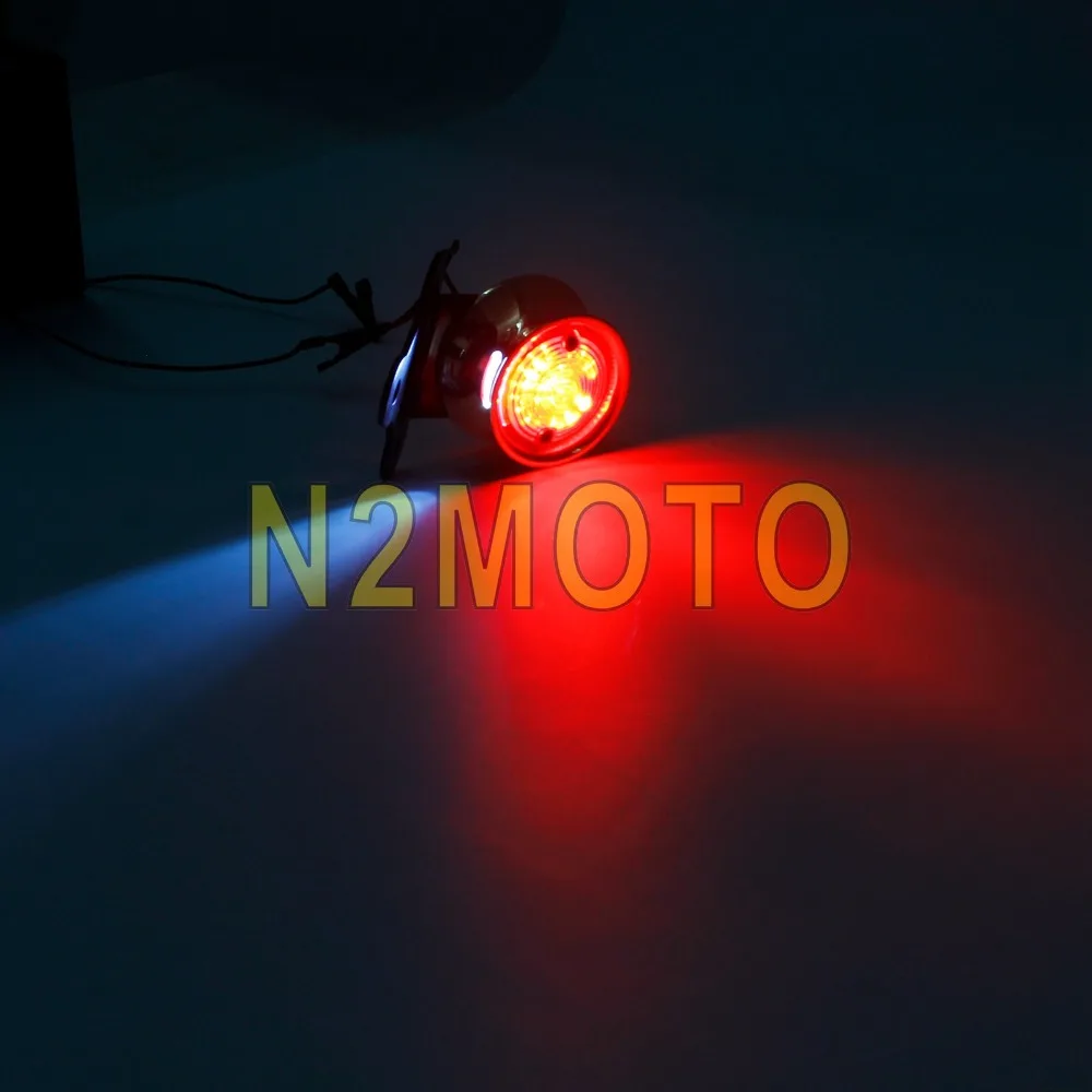 Винтажный латунный светодиодный задний фонарь для мотоцикла крепление на крыло