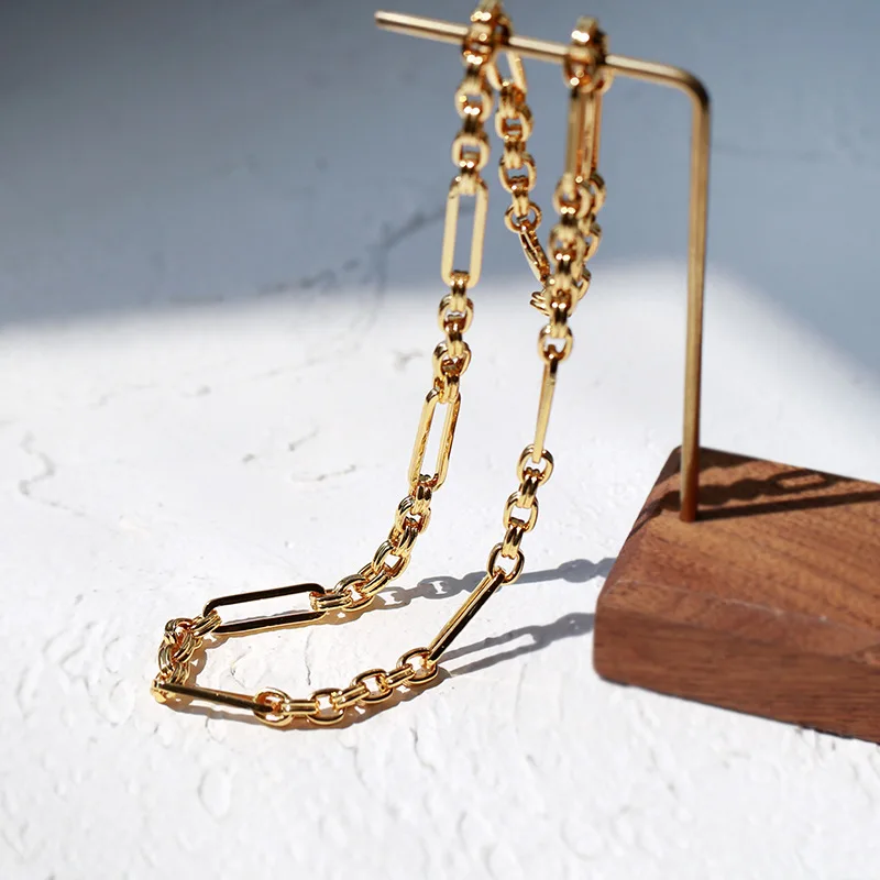 Copper brass chain necklace clavicle contracted rock metal | Украшения и аксессуары