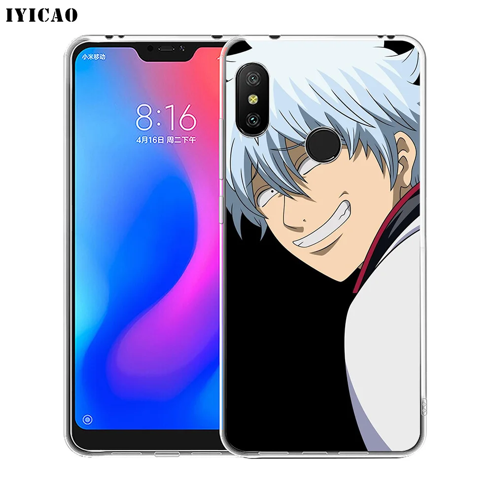 IYICAO Gintama Sakata Gintoki Soft Silicone Phone Case for Xiaomi Redmi 4A 5A 6A Note 7 6 5 Pro Plus 4X Prime Cover | Мобильные