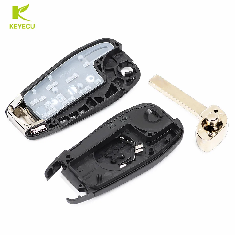 KEYECU новый флип Замена дистанционного ключа чехол Fob 3 кнопки для Chevrolet Cruze Aveo 2014 2017