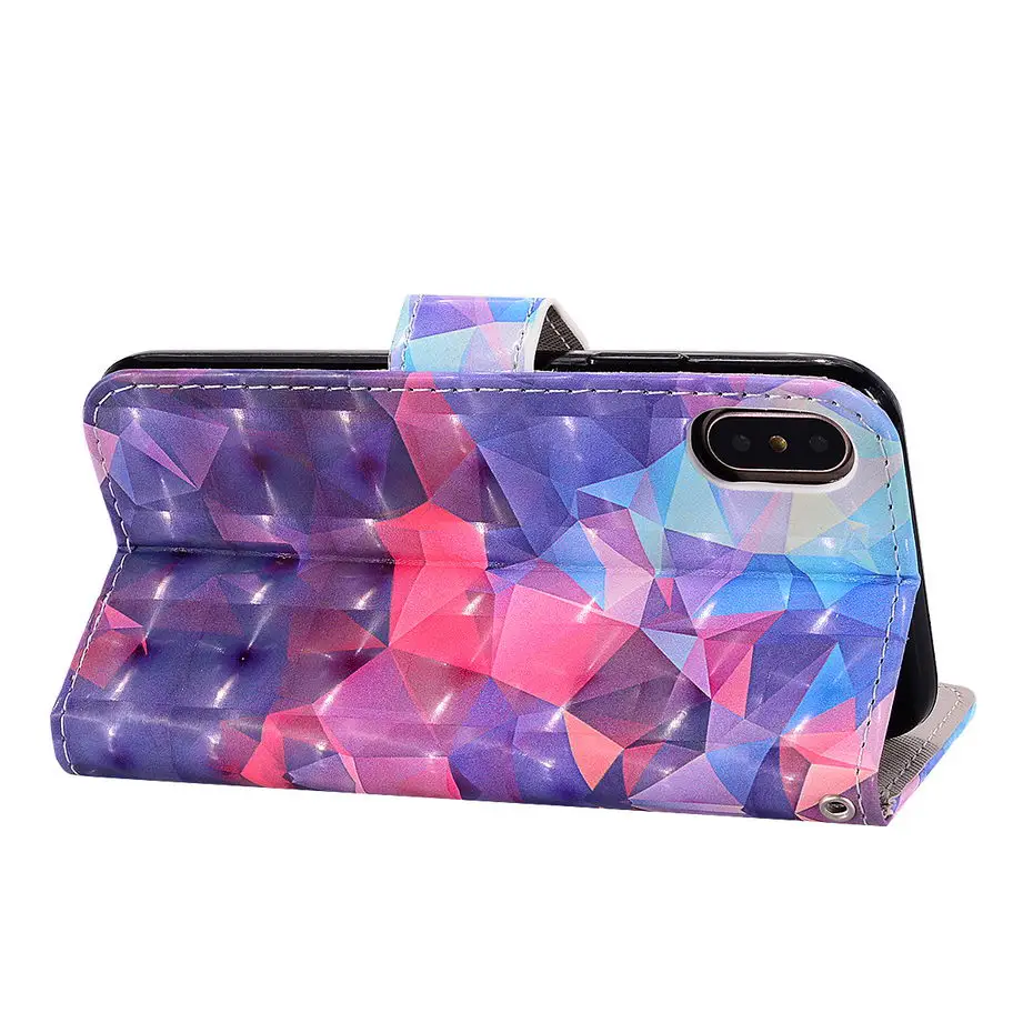 Роскошный чехол-книжка из искусственной кожи для iPhone 5, 5C, 5S, SE, 6, 6 S, 7, 8, 9 Plus, чехол-книжка для мобильного телефона, чехол с рисунком