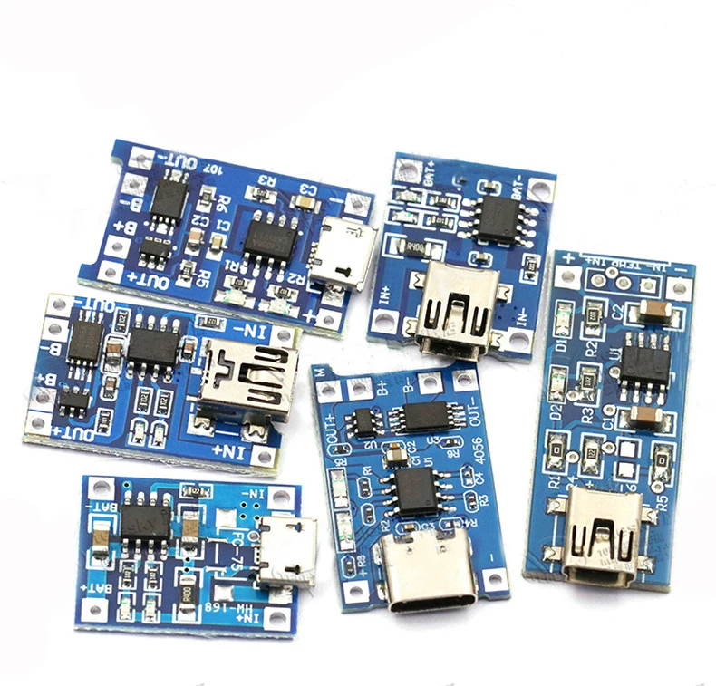 Type c/Micro USB/MINI 5 в 1A 18650 TP4056 модуль зарядного устройства литиевой батареи зарядная